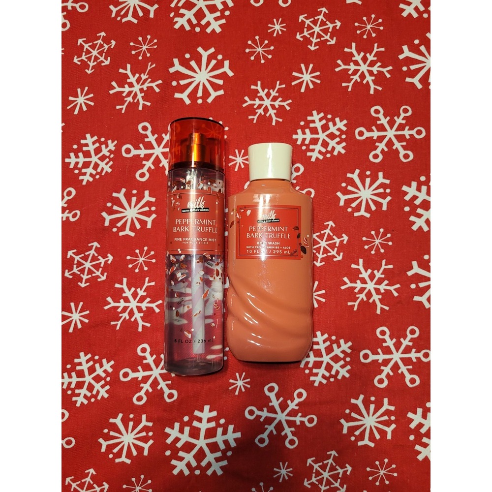 Bath Body Works Milk Bar Peppermint Bark Truffle Body Mist Fragrance & Body Wash